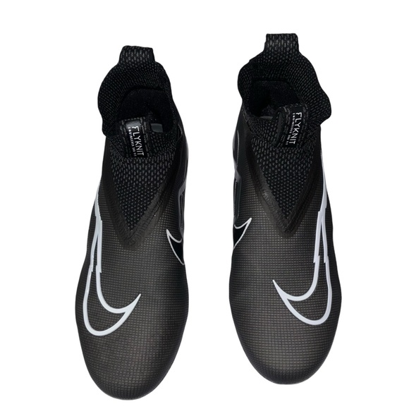 Nike Alpha Manace Elite 3 Black White Iron Gray FOOTBALL Sz 9.5 - Picture 4 of 7